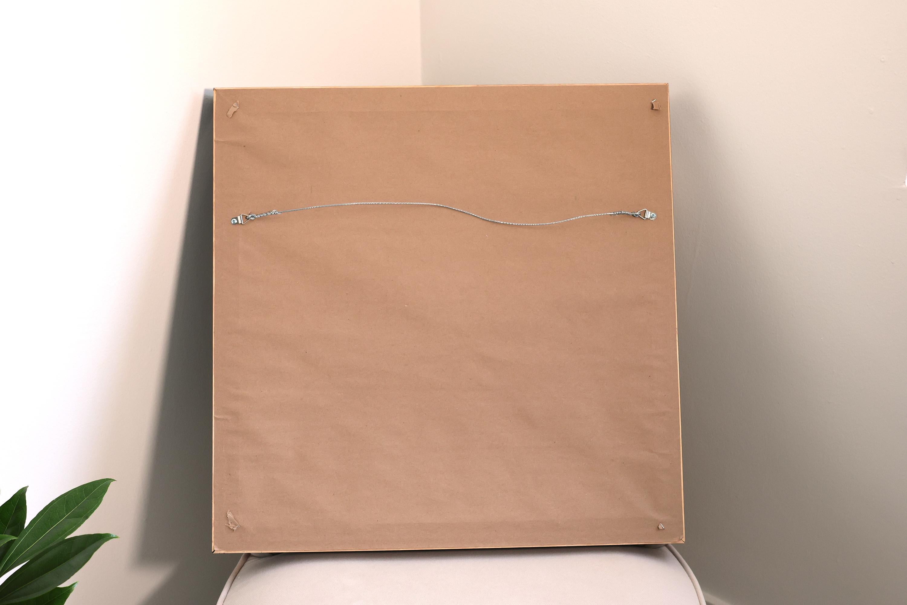 Zeitgenössische Blumenmalerei, Acryl auf Leinwand, gerahmt Buntes Stilleben im Angebot 4