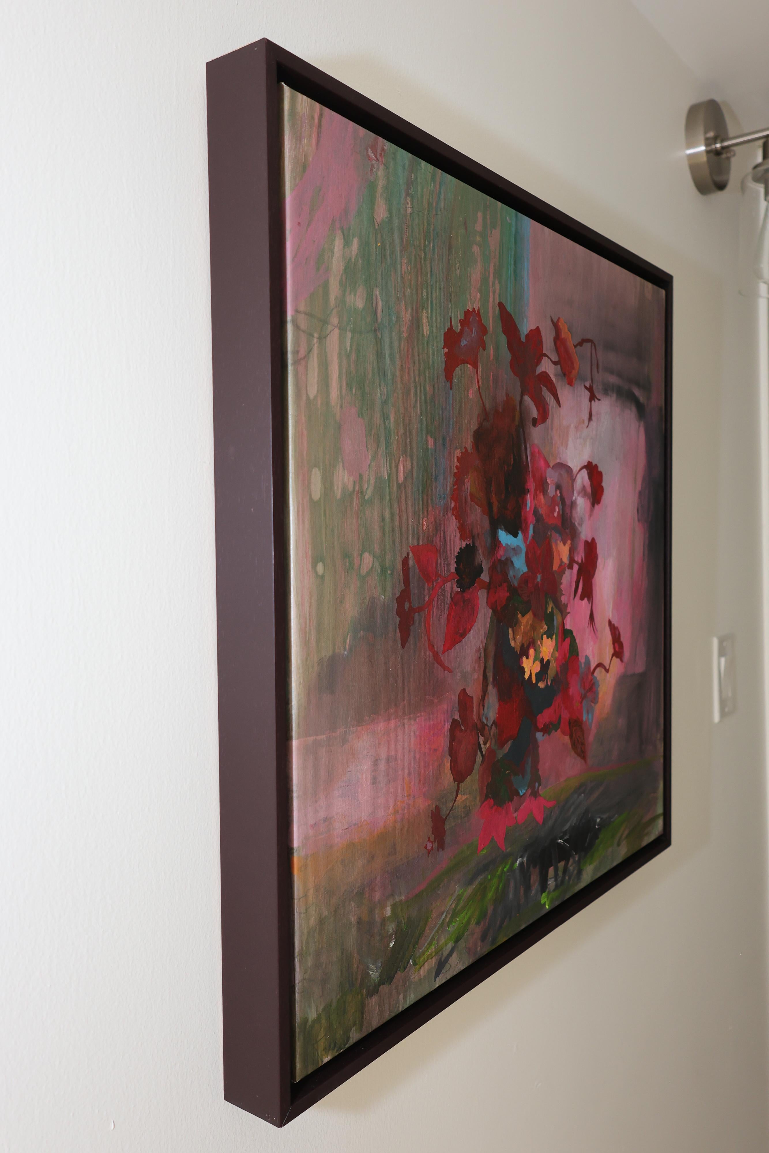 Blumen #10, Gerahmtes Acrylgemälde von Liza Zhdanova (2024) im Angebot 2