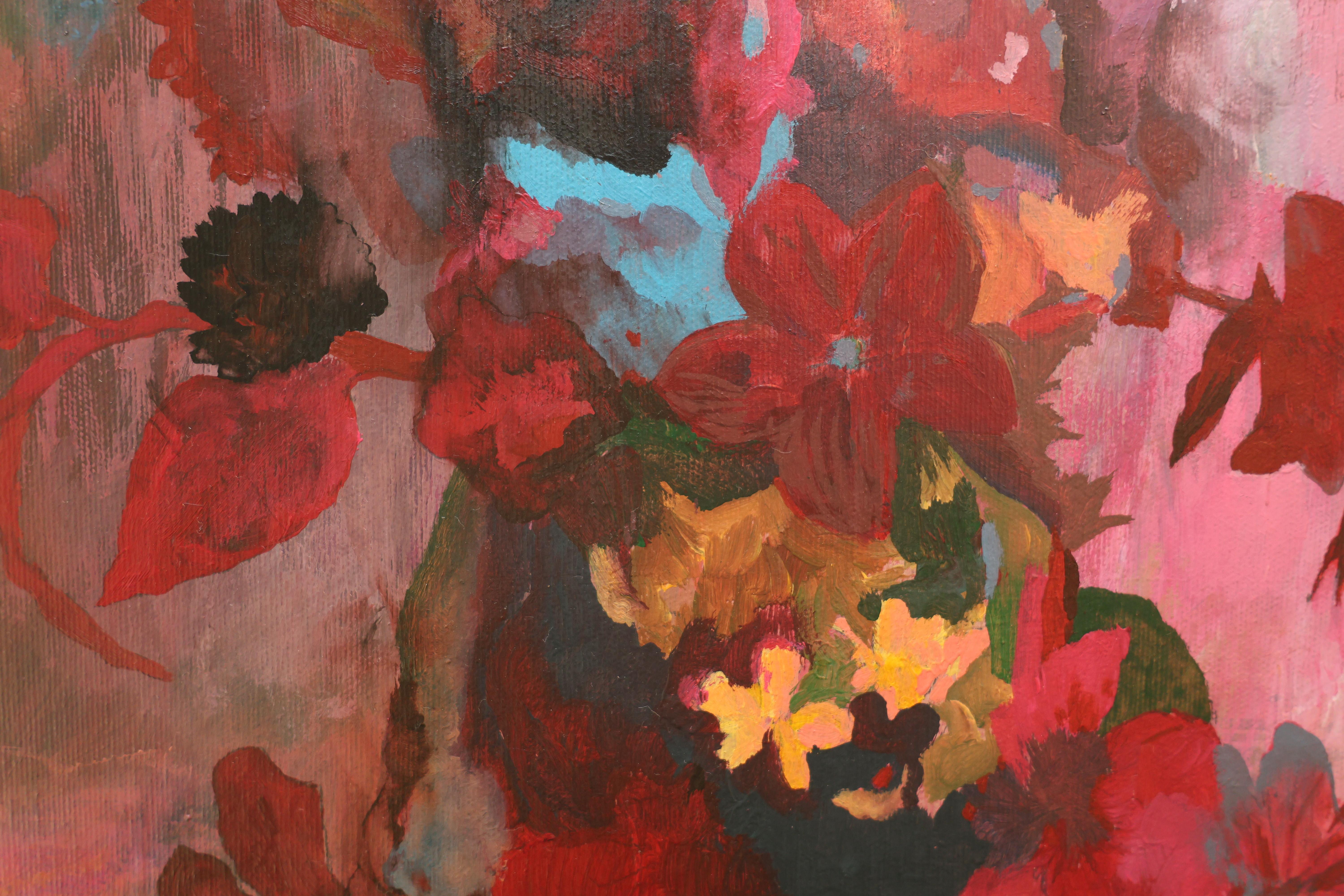 Blumen #10, Gerahmtes Acrylgemälde von Liza Zhdanova (2024) im Angebot 4