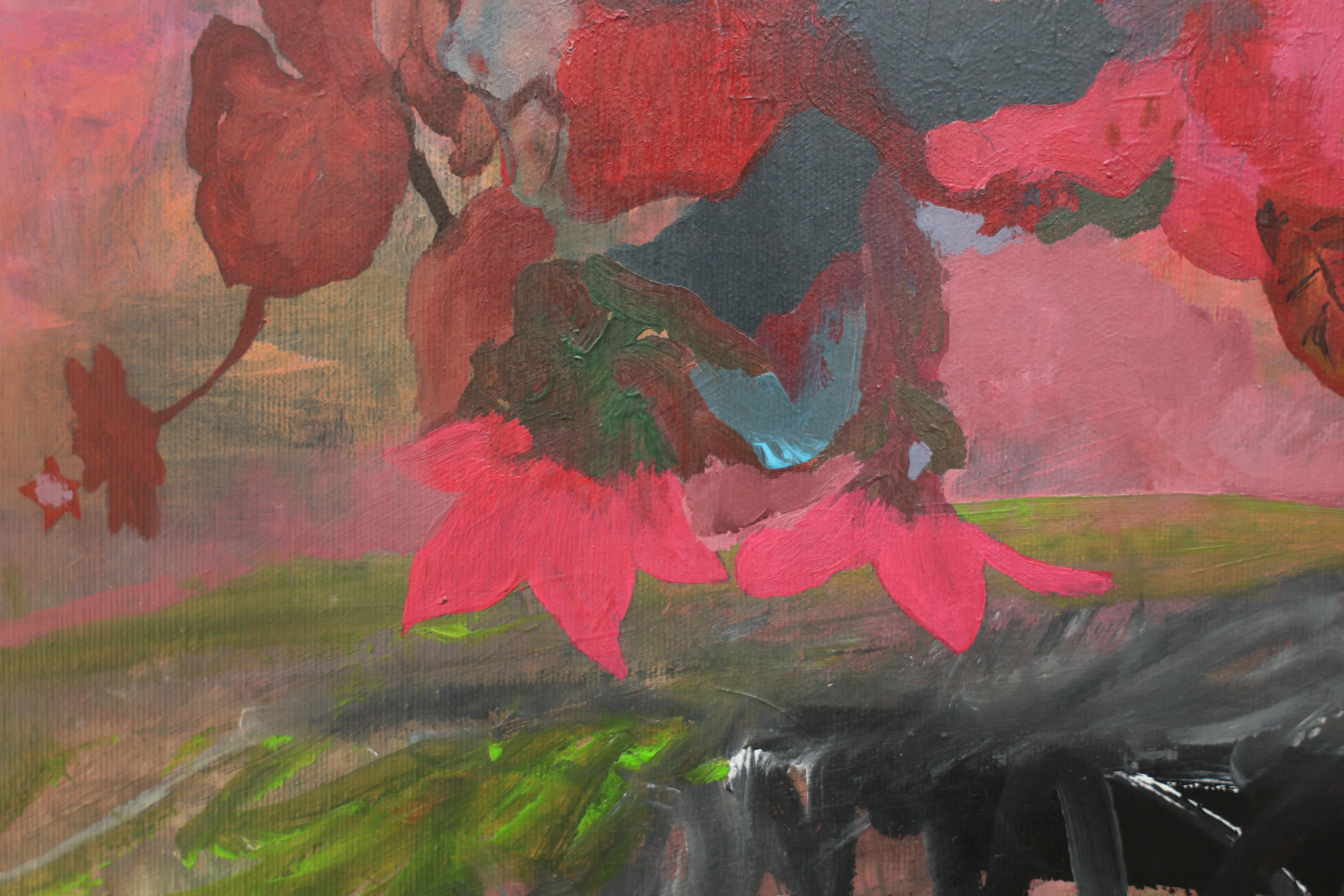 Blumen #10, Gerahmtes Acrylgemälde von Liza Zhdanova (2024) im Angebot 5