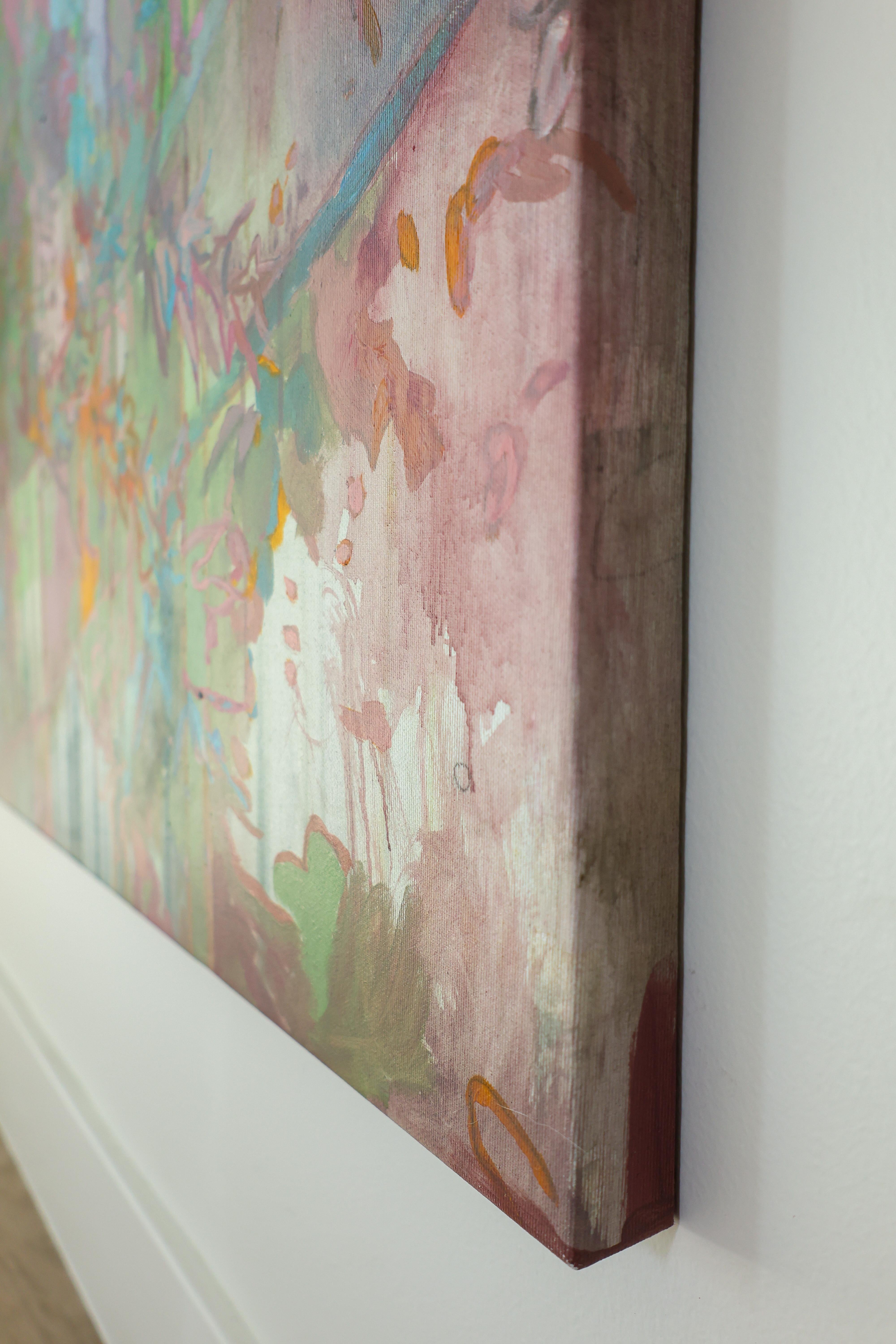 Flowers #10 large contemporary acrylic painting on canvas For Sale 5