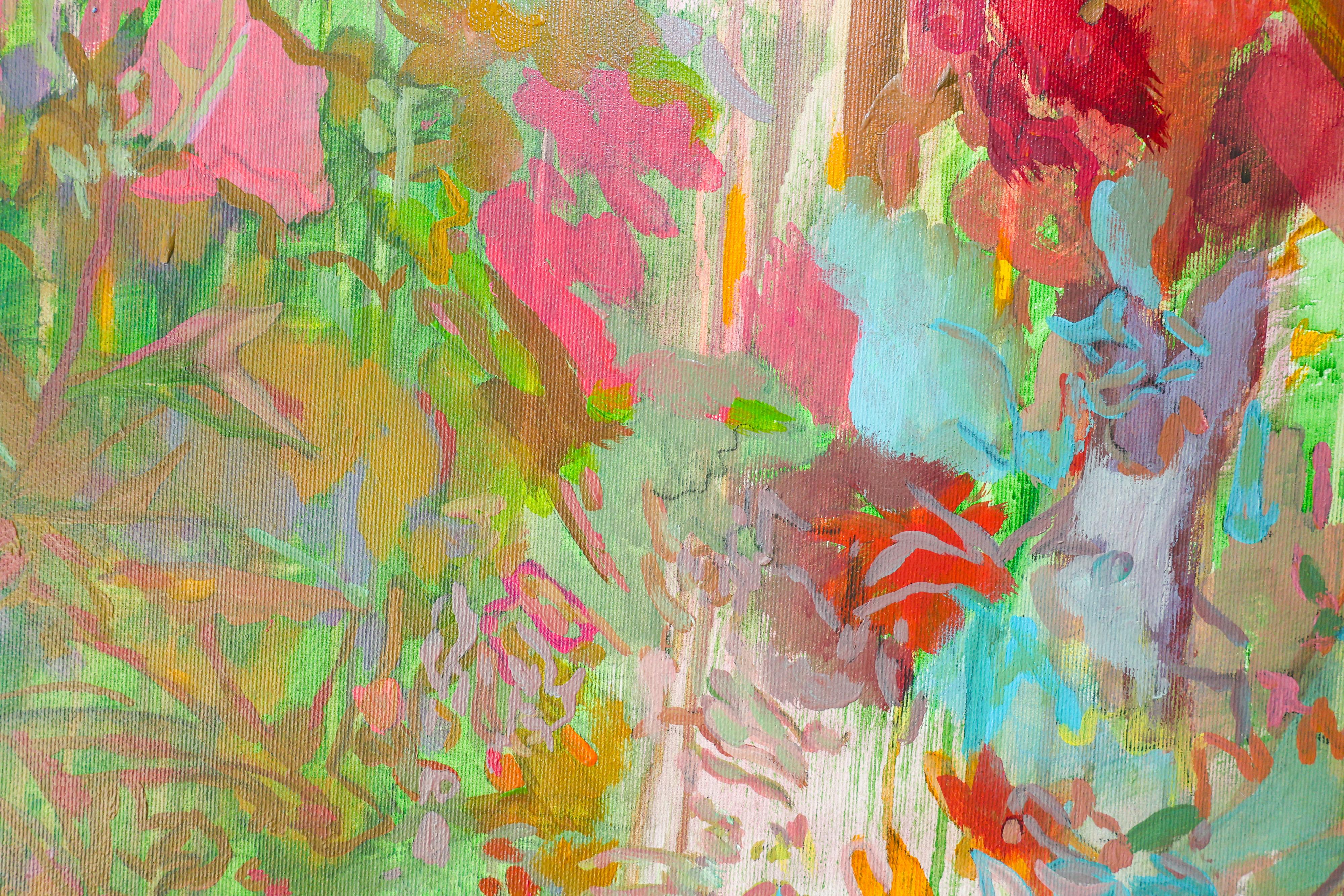 Flowers #10 large contemporary acrylic painting on canvas For Sale 8