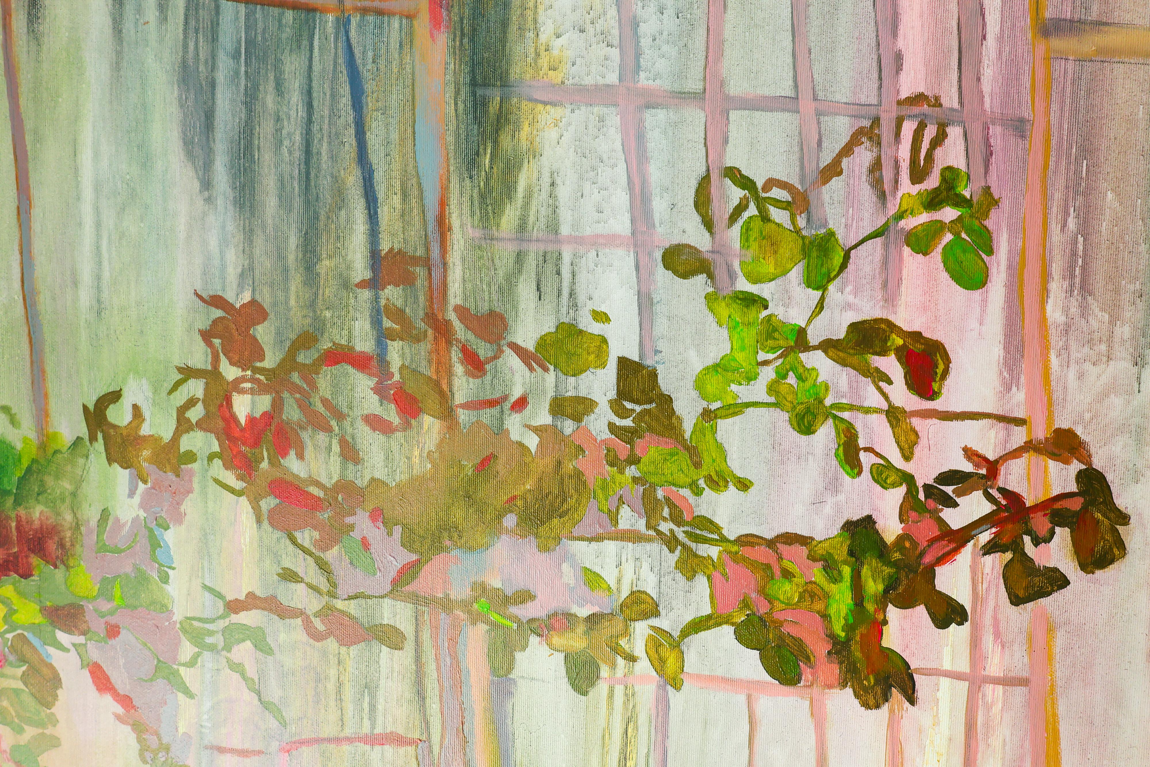 Flowers #10 large contemporary acrylic painting on canvas For Sale 11