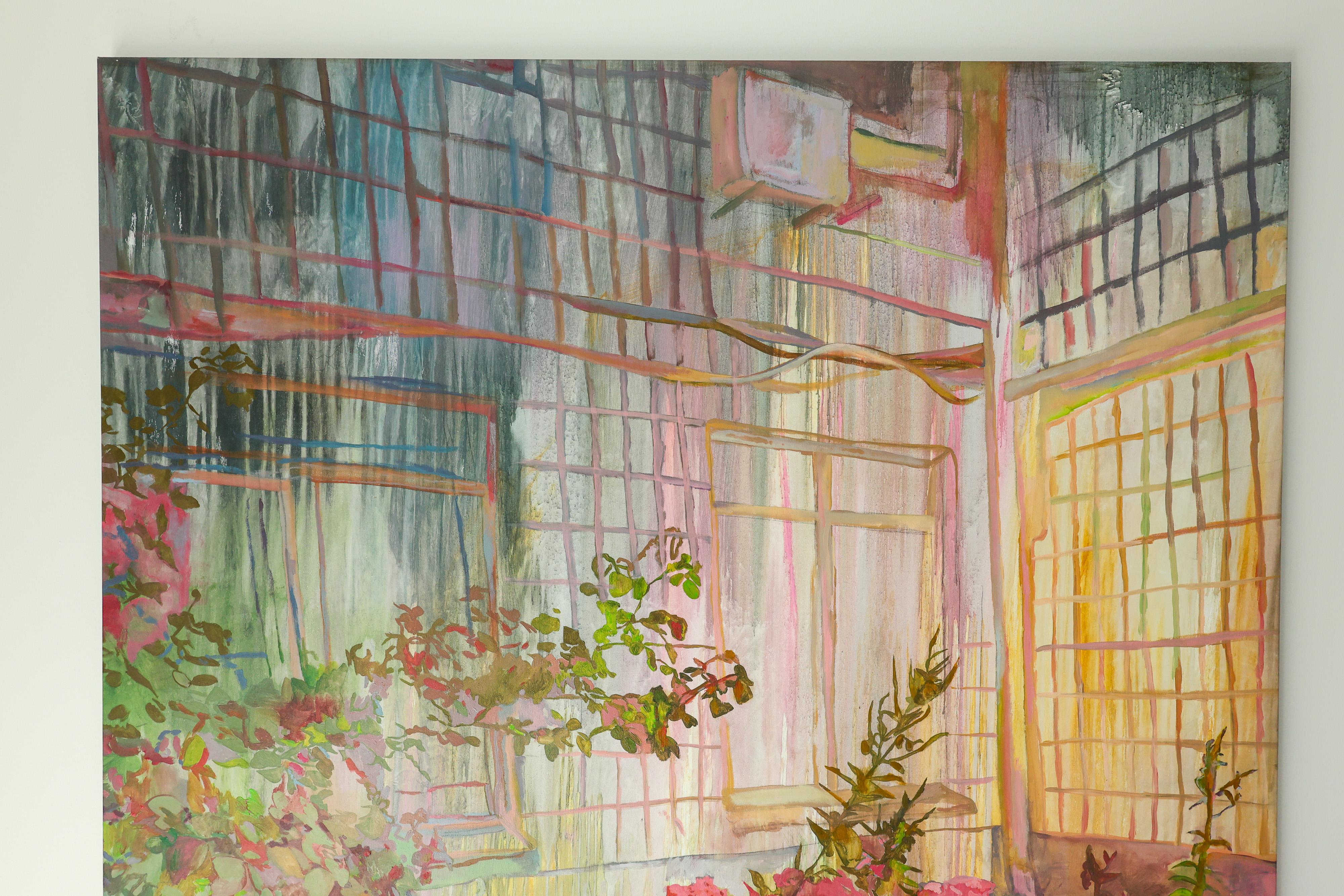 Flowers #10 large contemporary acrylic painting on canvas For Sale 12