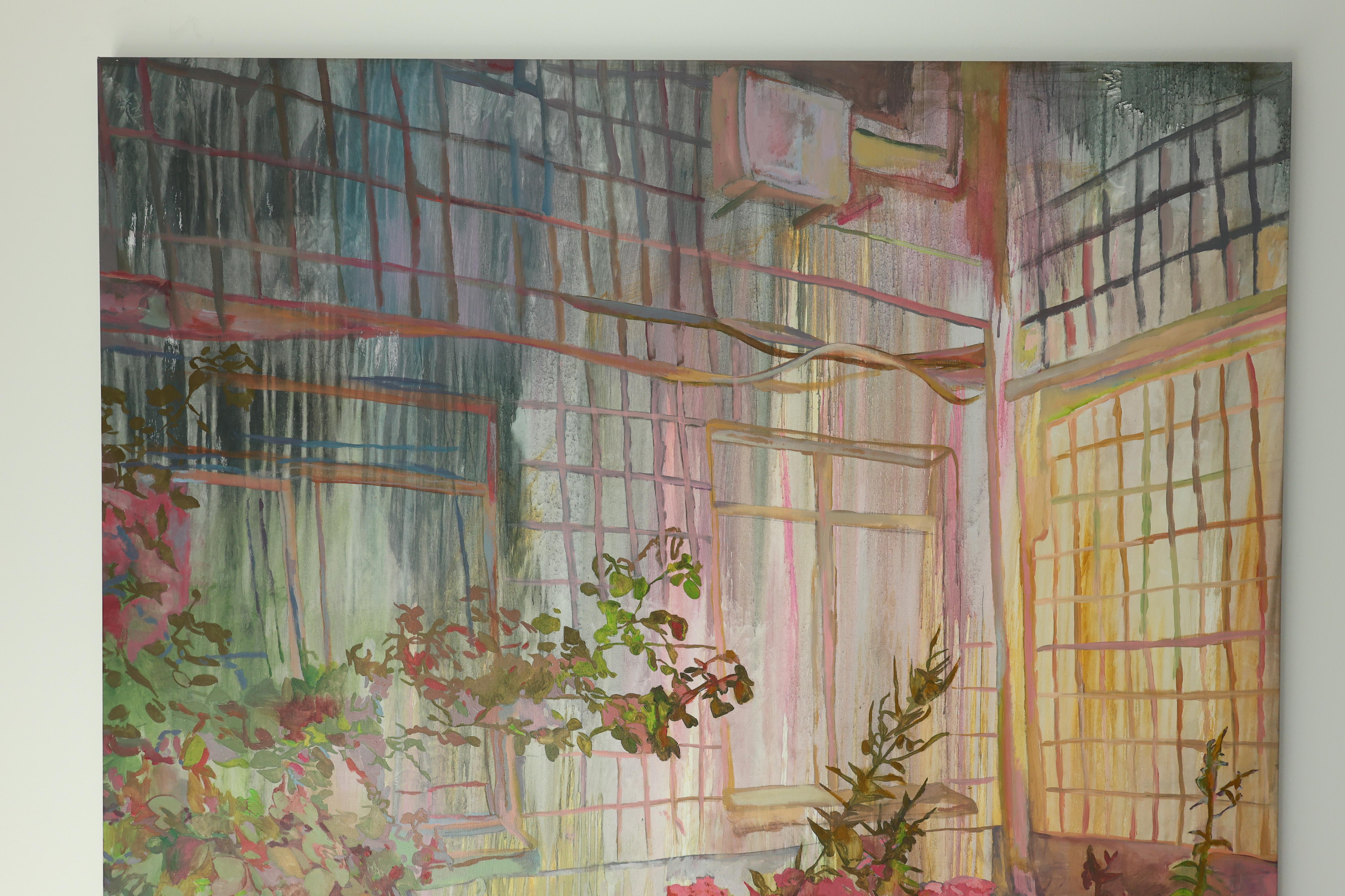 Flowers #10 large contemporary acrylic painting on canvas - Abstract Painting by Liza Zhdanova