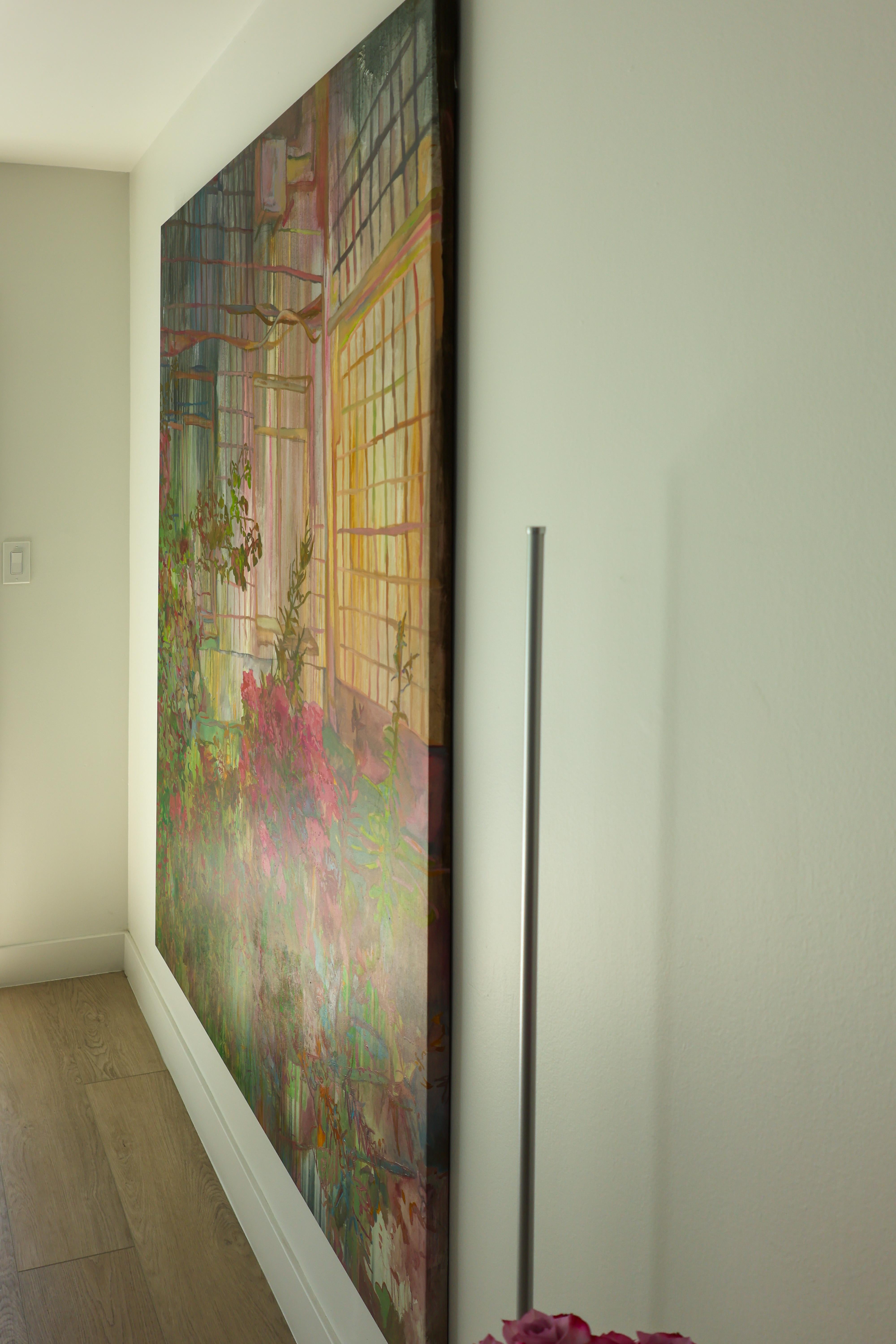 Flowers #10 large contemporary acrylic painting on canvas For Sale 1