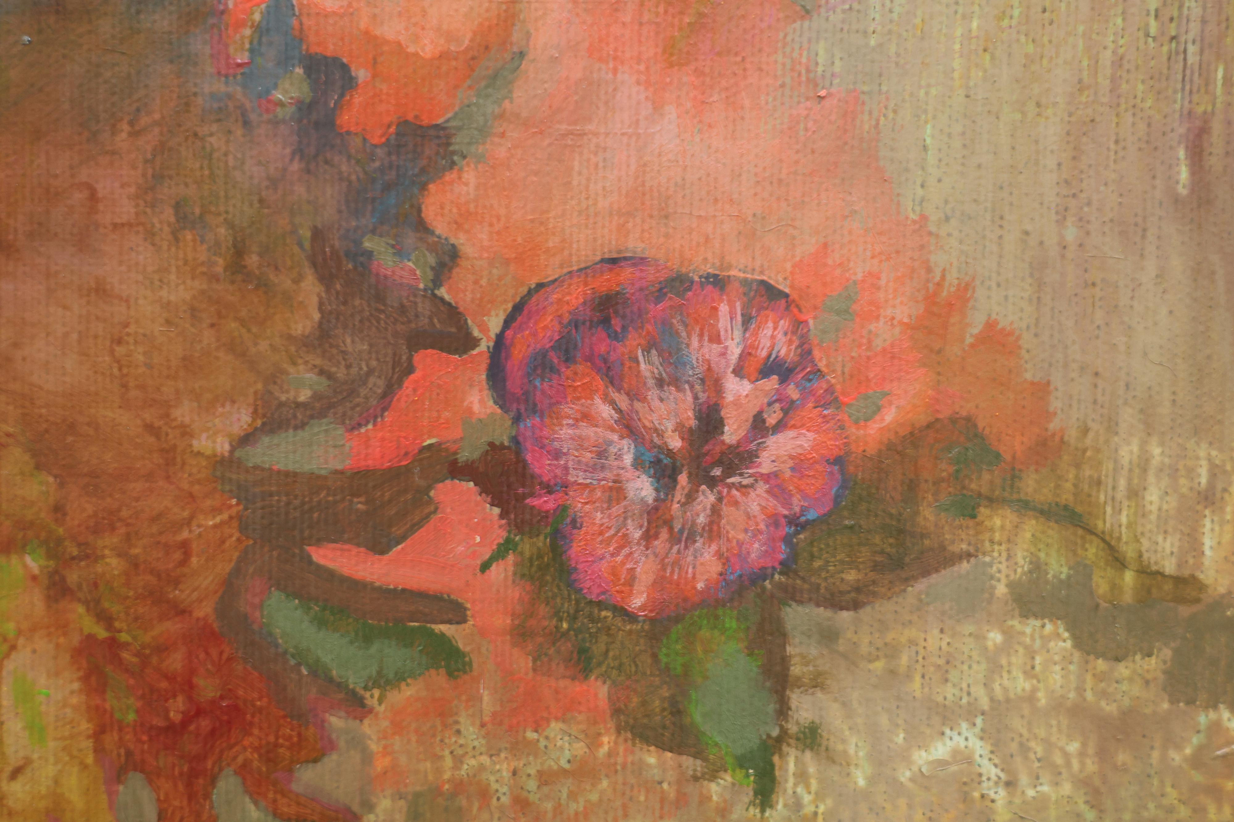 “Flowers #6”, 2024, framed contemporary acrylic painting on canvas For Sale 8
