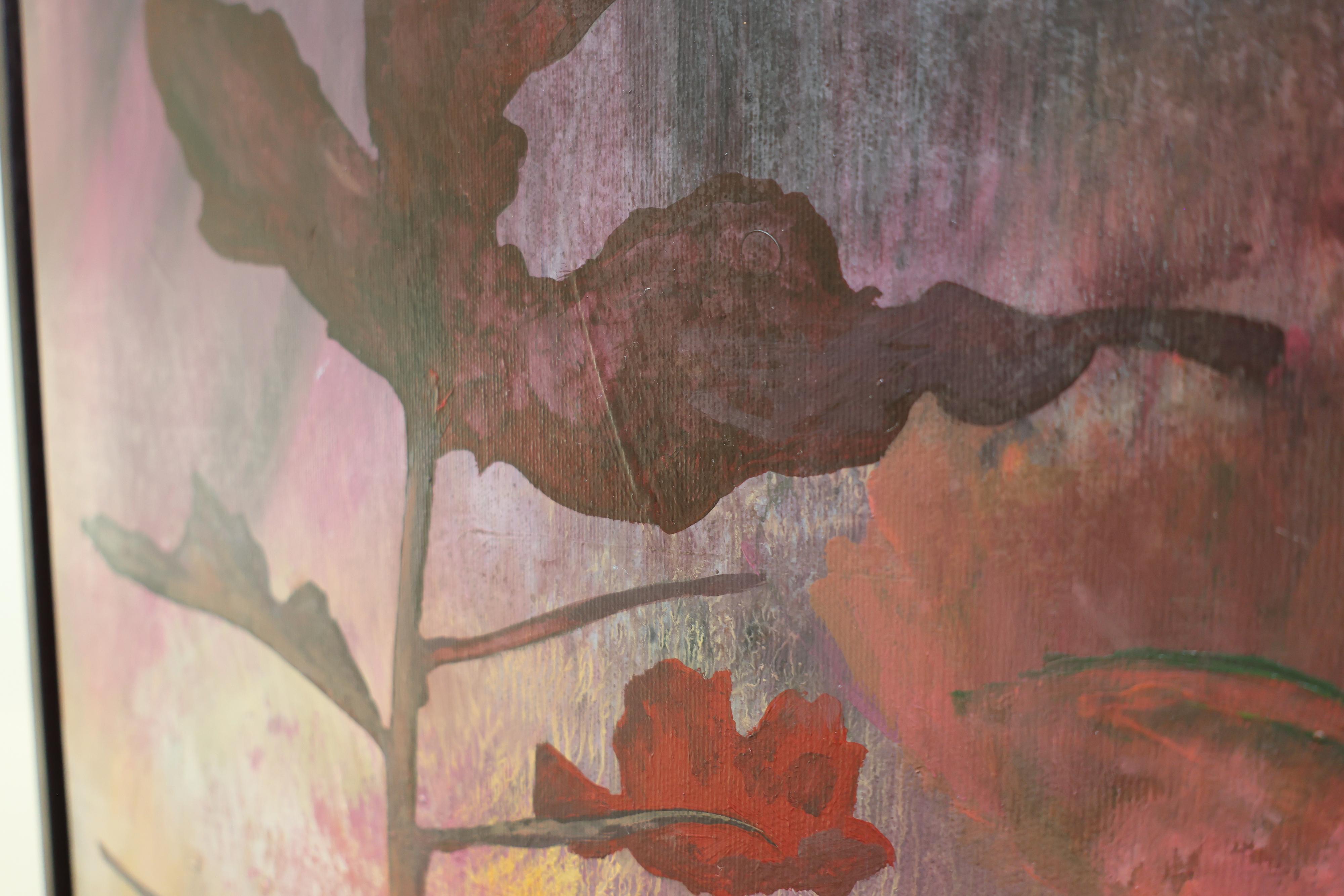 “Flowers #6”, 2024, framed contemporary acrylic painting on canvas For Sale 10