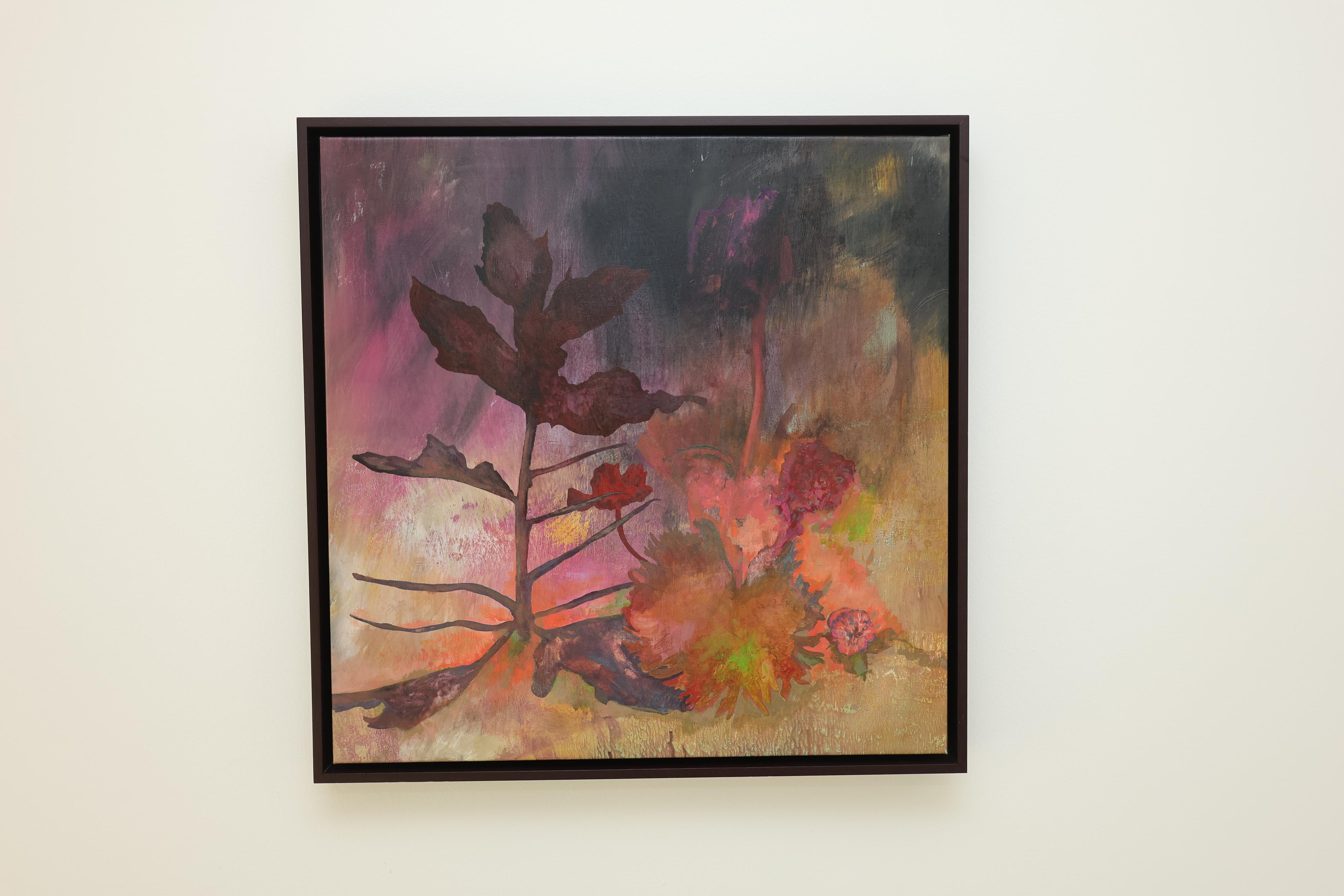 “Flowers #6”, 2024, framed contemporary acrylic painting on canvas - Painting by Liza Zhdanova
