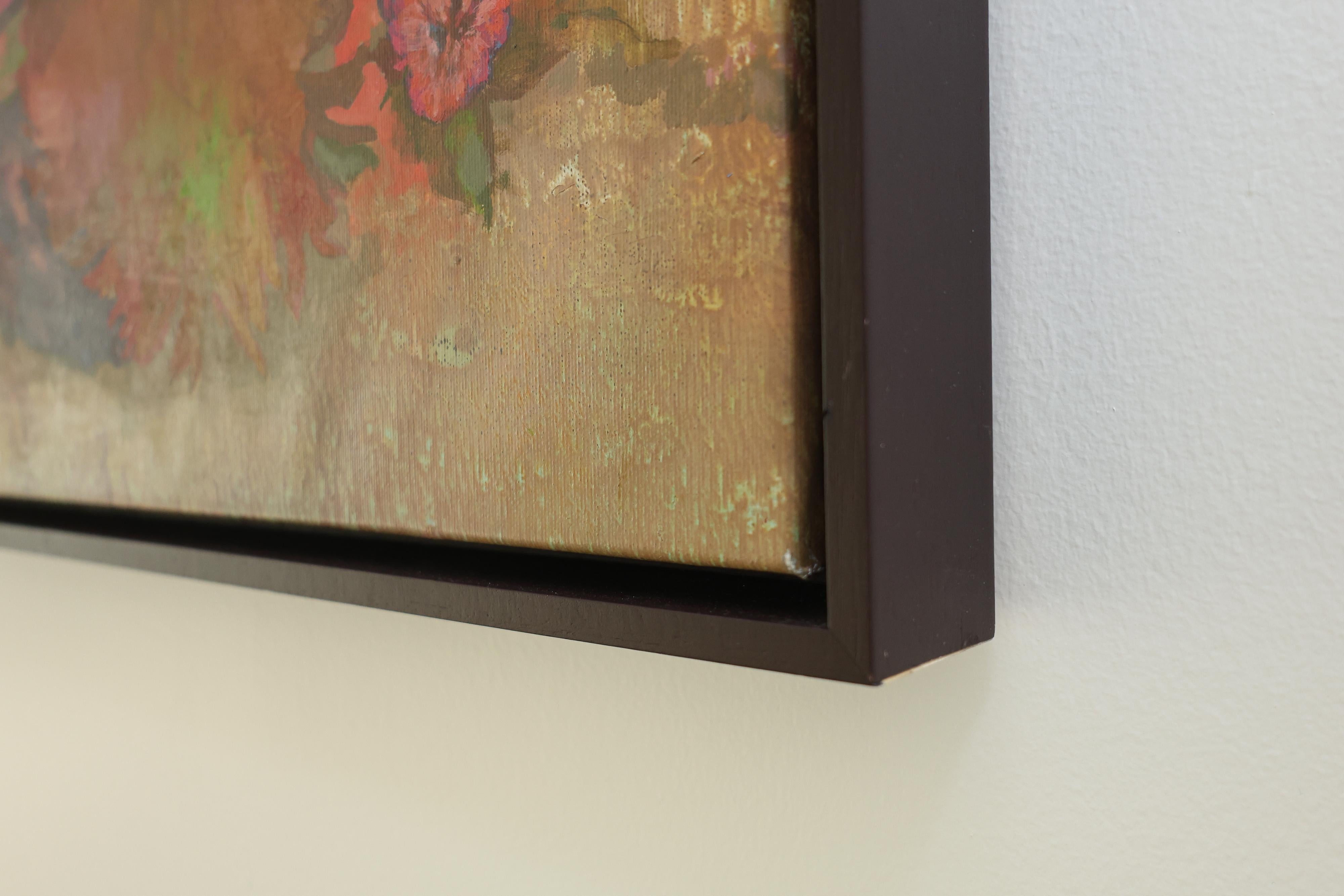 “Flowers #6”, 2024, framed contemporary acrylic painting on canvas For Sale 1