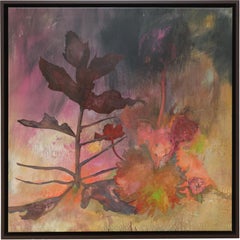 “Flowers #6”, 2024, framed contemporary acrylic painting on canvas