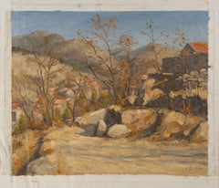 Jiangdong Li Landscape Original Oil On Canvas "Deserted"