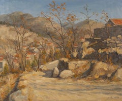Jiangdong Li Landscape Original Oil On Canvas "Deserted"