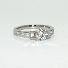 Lizunova Art Deco Diamond Bridal Engagement Ring