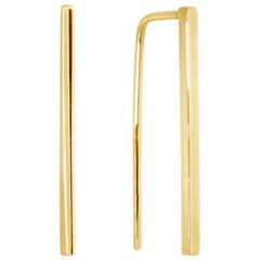 Lizunova Short Line Earrings in 9 Karat Yellow Gold