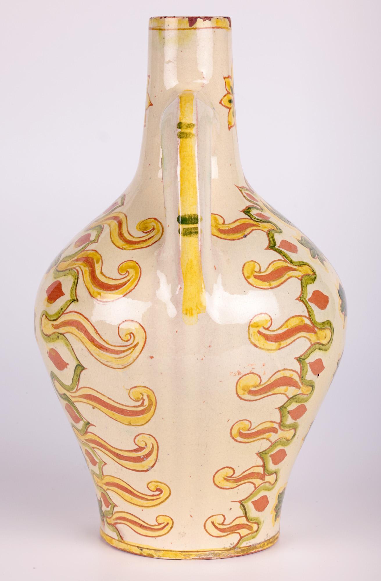 Fine XIX secolo Vaso di arti e mestieri Lizzie Wilkins Della Robbia Birkenhead in vendita