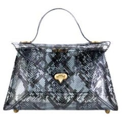 LJ 'Jelly' Handbag Small Black Python Recyclable PVC