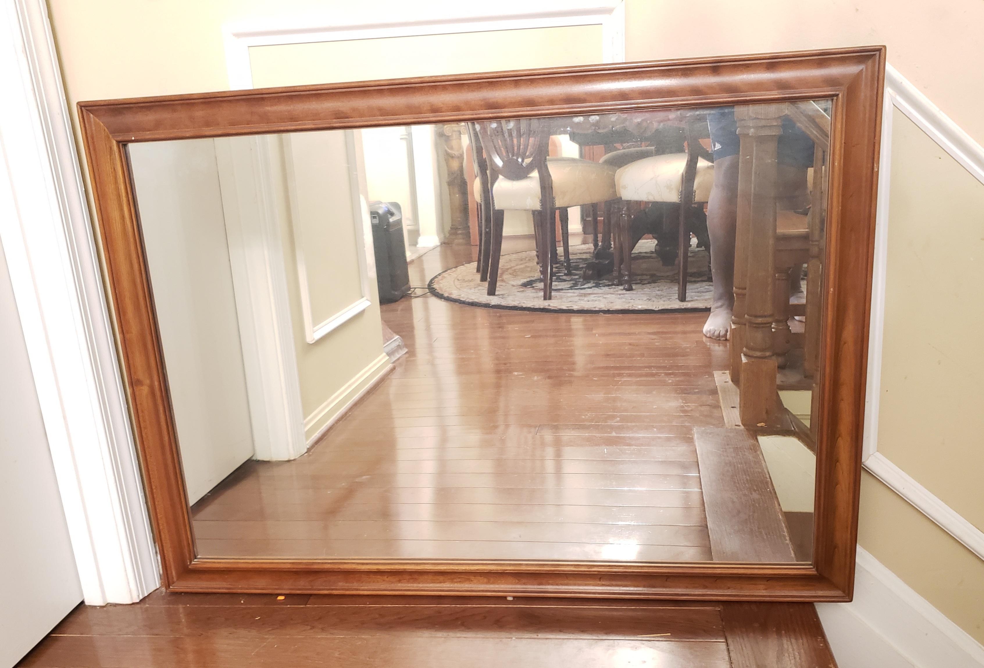 A beautiful, rectangular, solid cherry mirror
with Simple classic design that easily compliments any décor.
Stunning accent piece built with the classic design of L Stickley and legendary construction John A Colby and Sons has been known to create