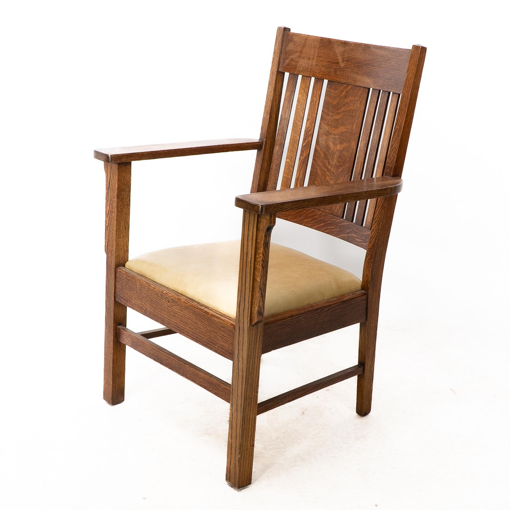 oak chair with arms