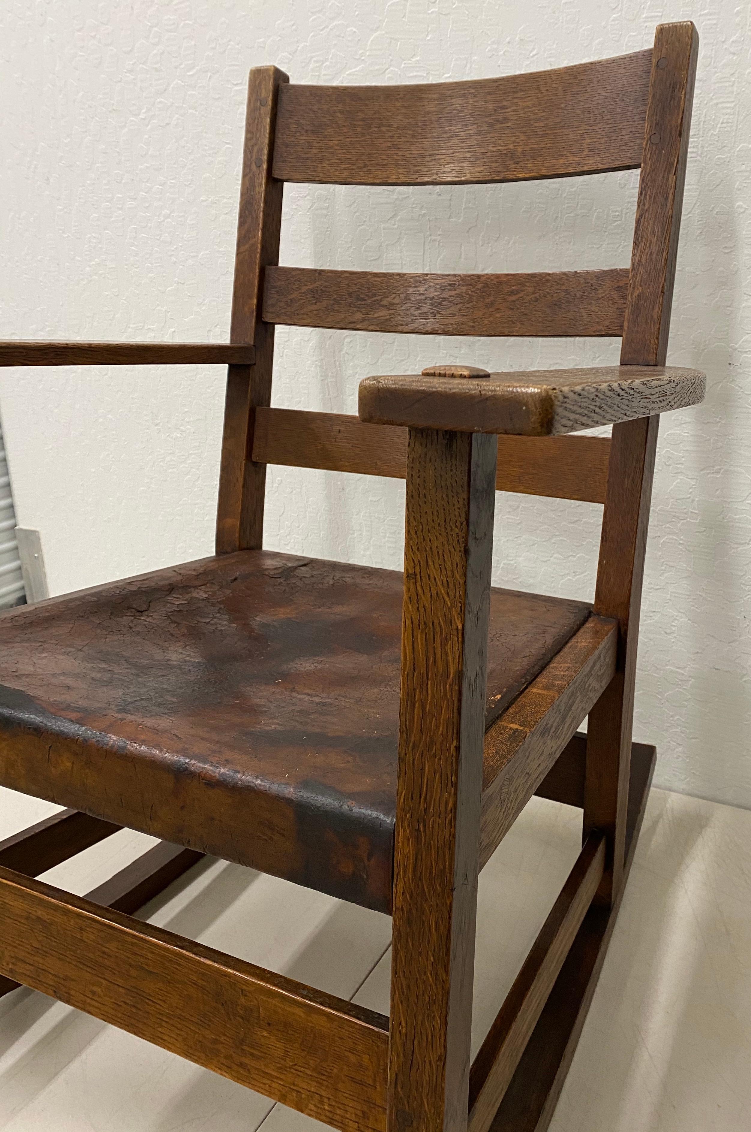 stickley rocking chair