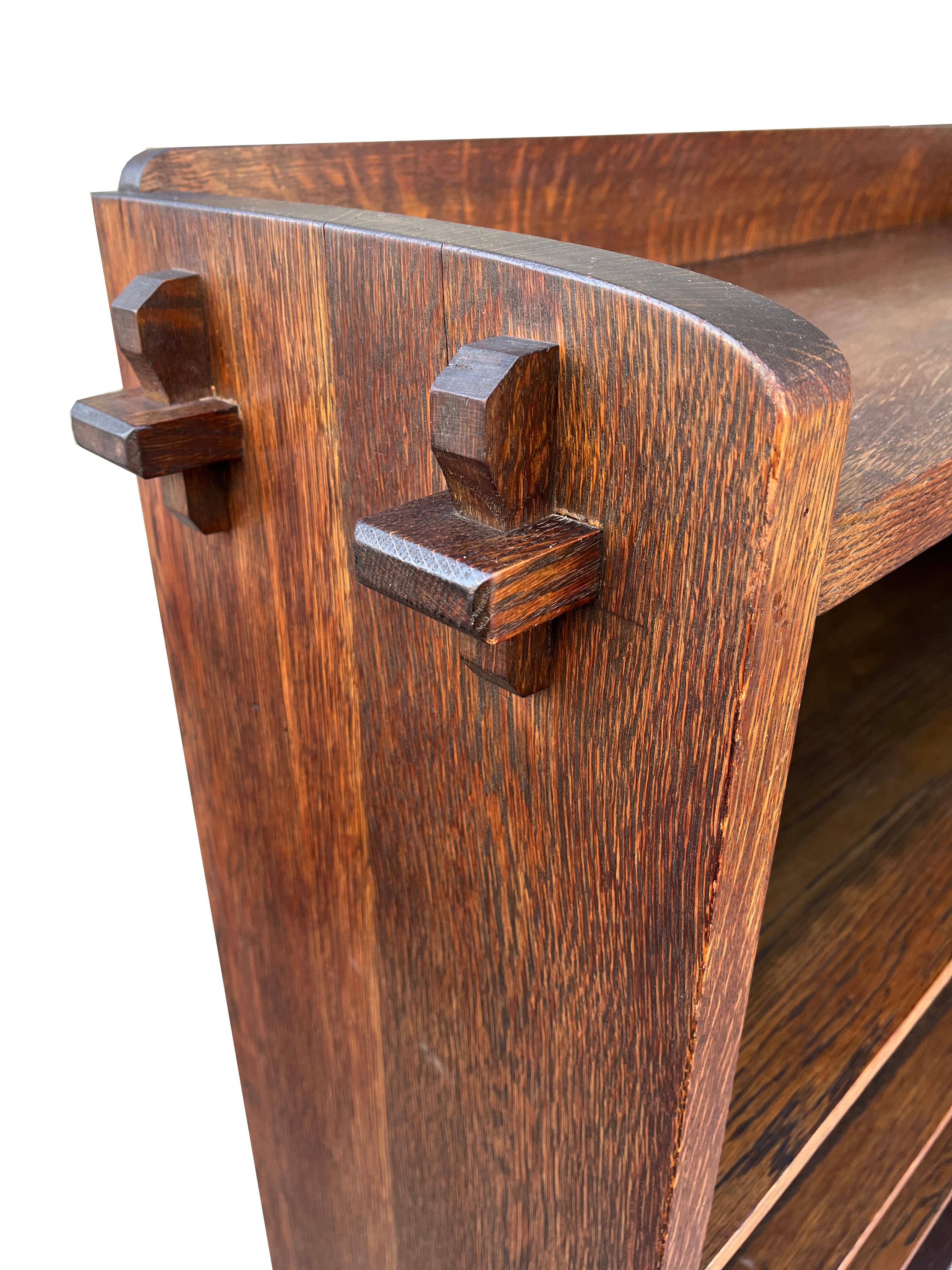 L&JG Stickley Open Bookcase with Chamfered Board Back (2 Available) For Sale 3