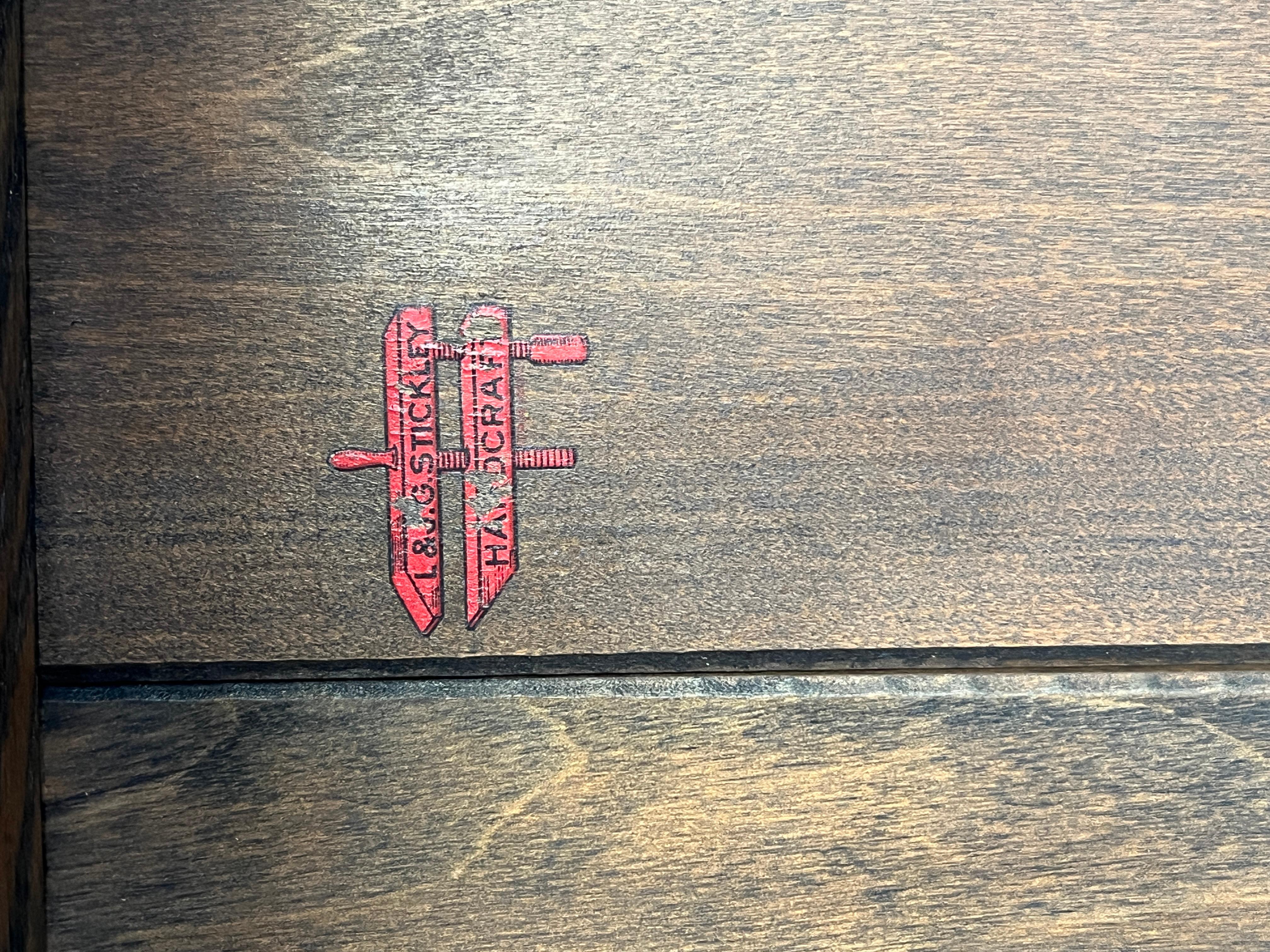 L&JG Stickley Open Bookcase with Chamfered Board Back (2 Available) For Sale 6