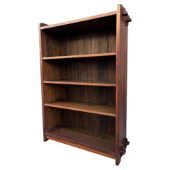 L&JG Stickley Open Bookcase with Chamfered Board Back (2 Available)