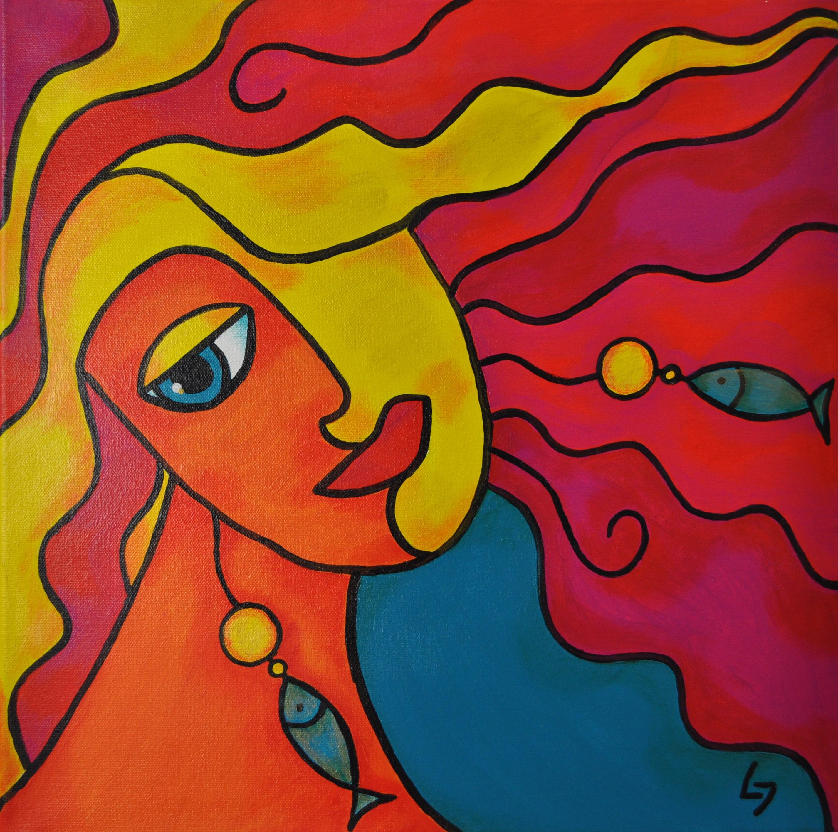 Figurative Painting di Ljubow Jung - Nostalgia del mare