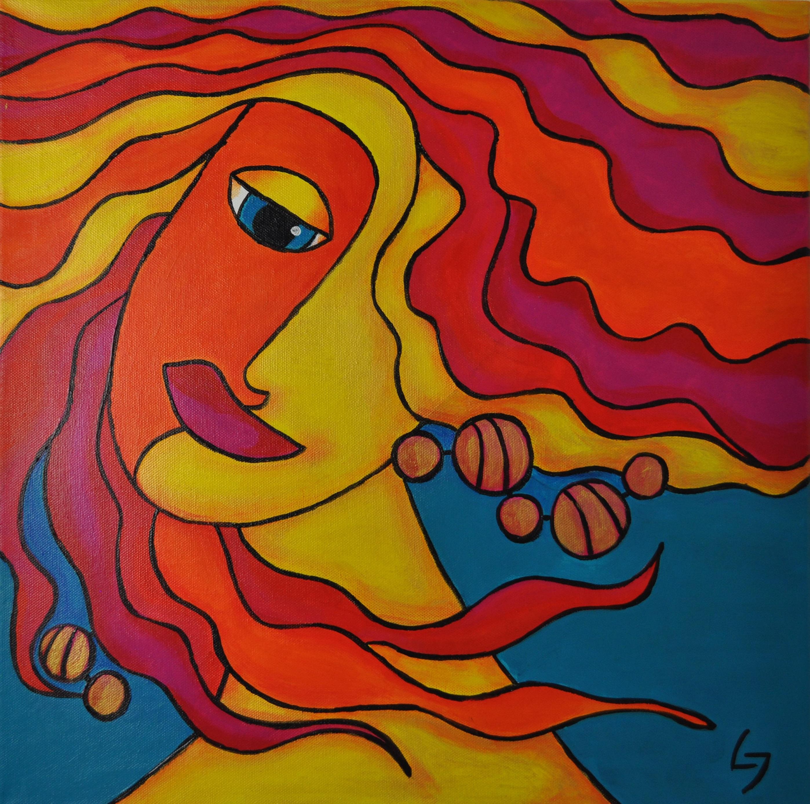 Figurative Painting di Ljubow Jung - Nostalgia dell'estate