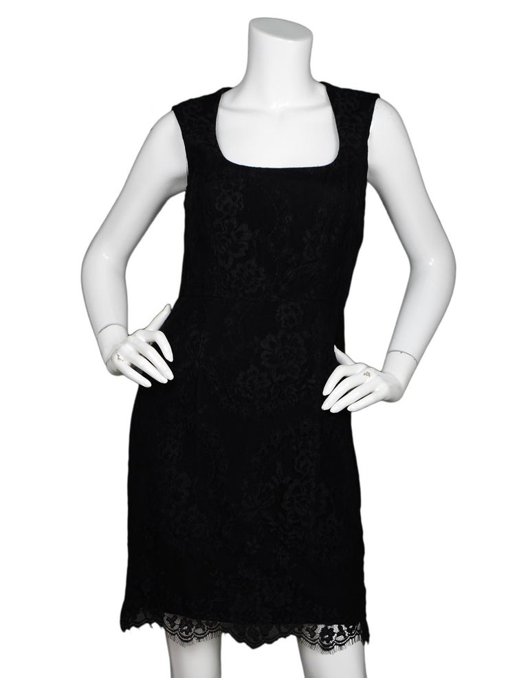 L.K. Bennett Black Sleeveless Lace Dress Sz 6 NWT For Sale at 1stDibs