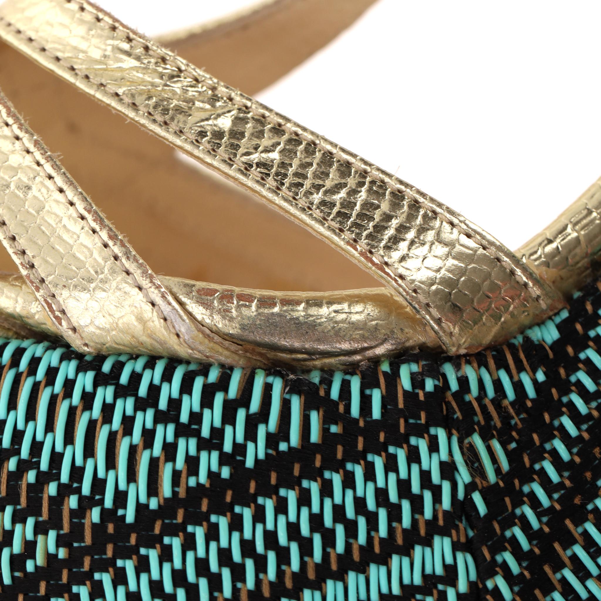 L.K. Sandalias Bennett Lydia Con Tacón De Cuña Tejido en venta 2