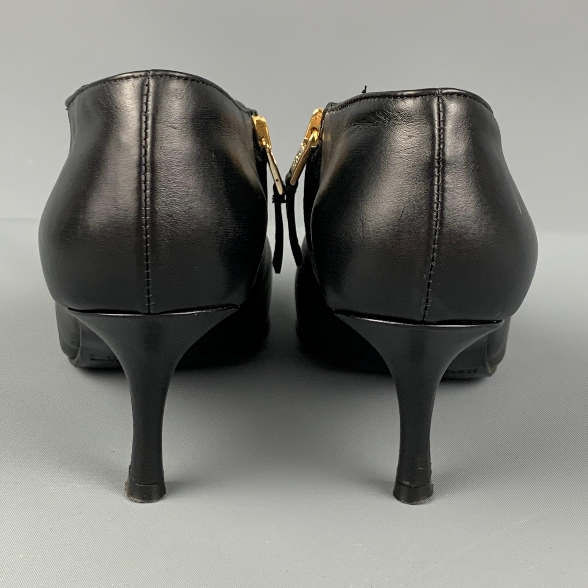 L.K.BENNETT Size 6 Black Leather Boots 1