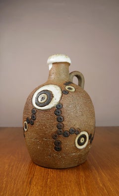 Danish Handmade Ceramic Bottle Vase, Løkke Still, 1960s