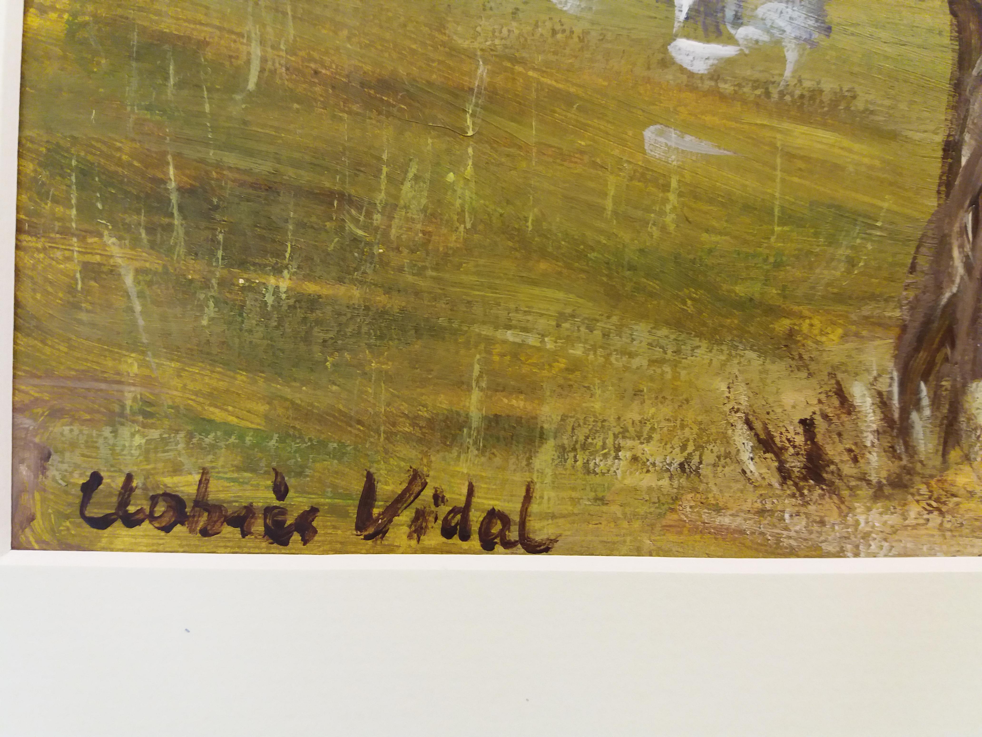 Llabres Vidal  Majorca original watercolor paper expressionist painting - Painting by LLABRES VIDAL