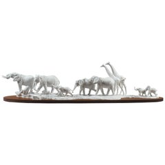 Lladró African Savannah Wild Animals Sculpture in White by Ernest Massuet