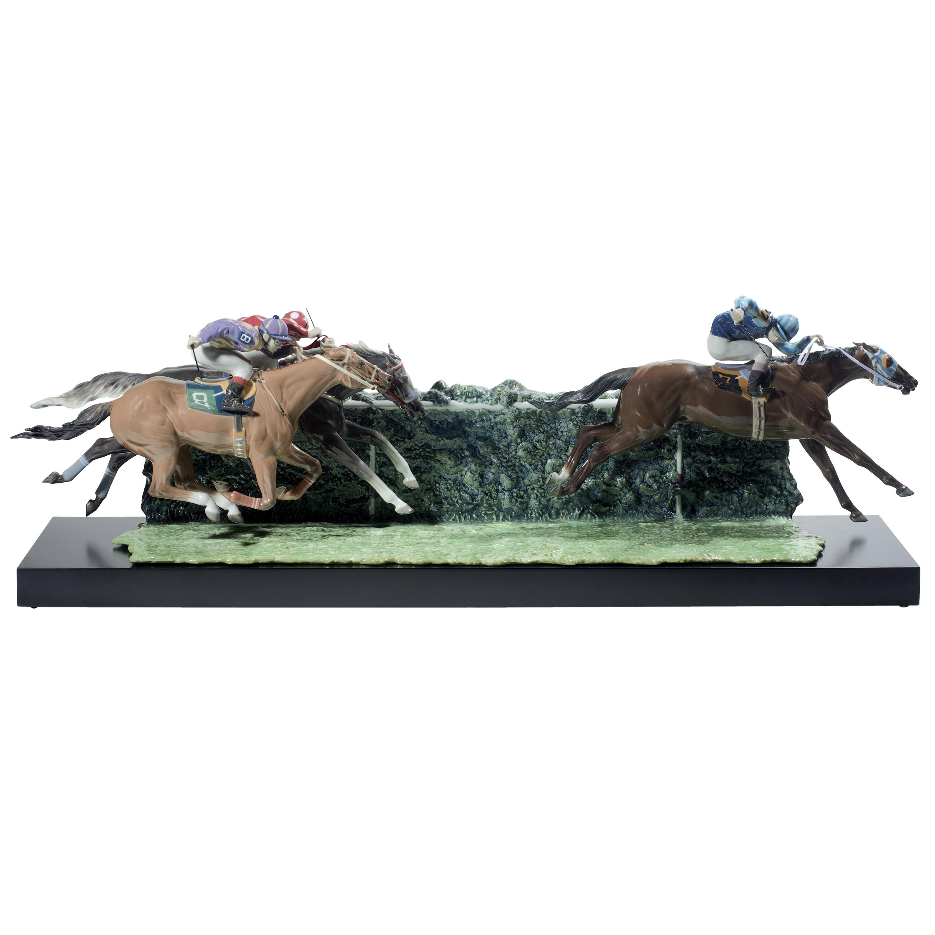 Lladró au Derby Horses Sculpture d'Ernest Massuet. Édition limitée.