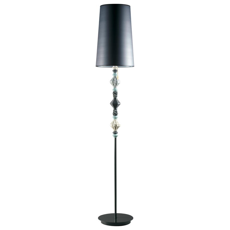 For Sale: Black Lladro Belle de Nuit Floor Lamp II