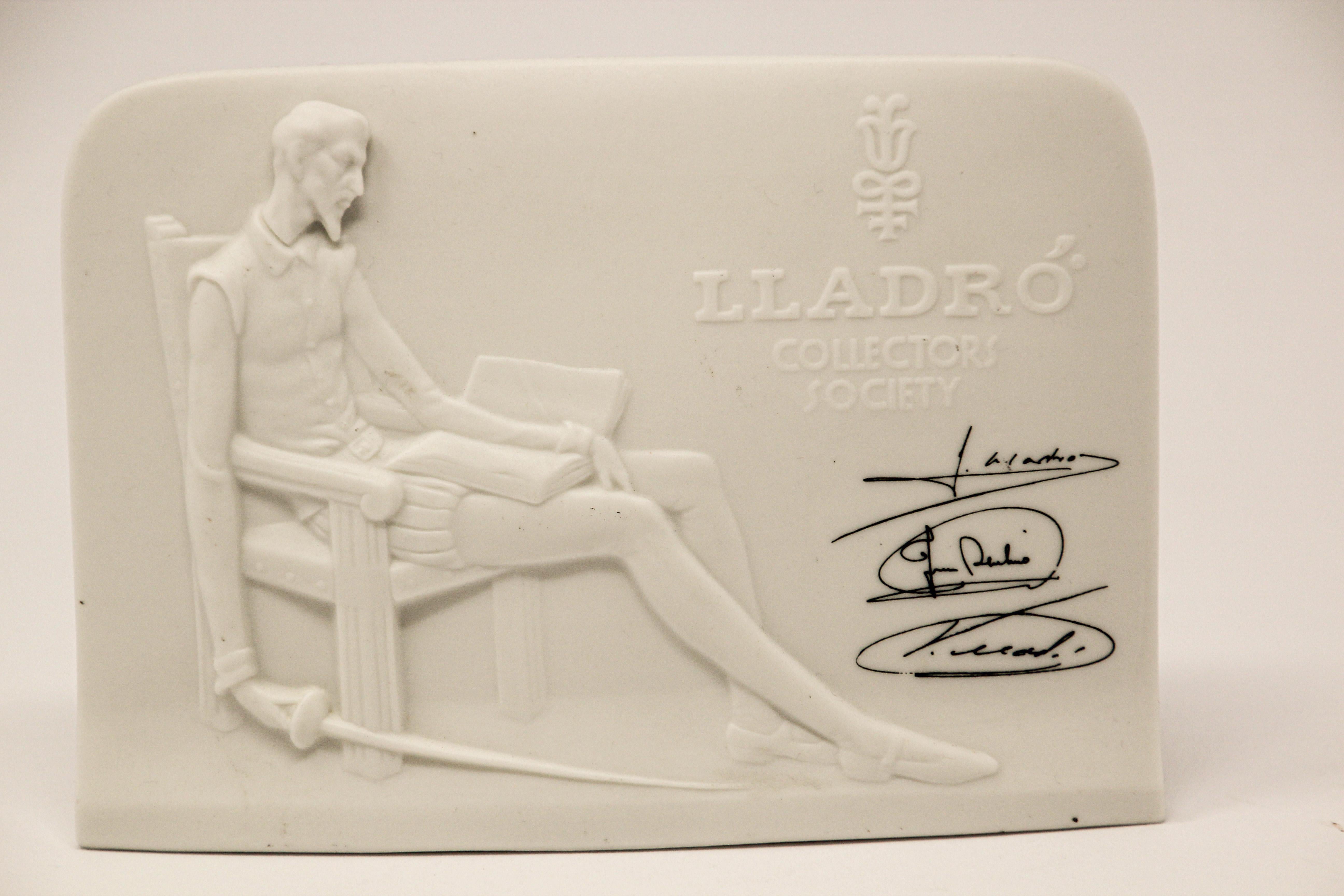 lladro collectors society signed plaque