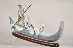 Lladro Daisa 1978 In the Gondola Couple Skulptur Nr. 2413 Großes Porzellan