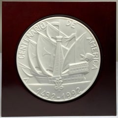 Lladro Discovery of America Centenary Bisque Porcelain Plaque