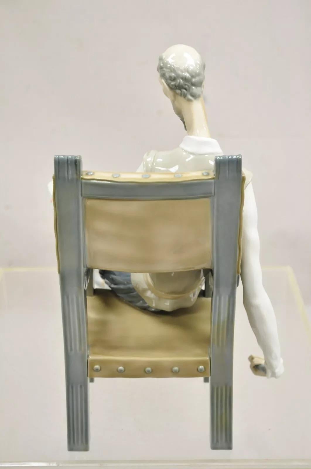 Lladro Don Quixote 1030 Glossy Porcelain Figurine Sculpture Seated With Book 4