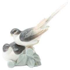 Vintage Lladro Fine Porcelain "Long-Tailed Swallows Birds" #4667 Figurine