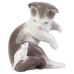 Lladro Fine Porcelain Sculpture Figure "Cat and Mouse" 5236