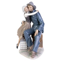 Lladro Fine Porcelain Sculpture Figure Group "The Kiss" 4888