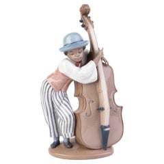Vintage Lladro Fine Porcelain Sculpture Figure "Jazz Bass" 5834