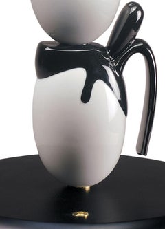 Lladró Hairstyle ‘I/U’ Table Lamp in Black and White by Hisakazu Shimizu