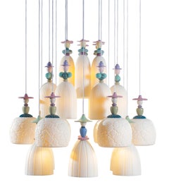 Lladró Mademoiselle Strolling through Blossoms Chandelier