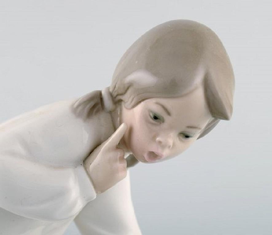 Lladro, Nao and Rex, Spain, Four Porcelain Figurines of Young Girls, 1970s-1980s For Sale 1