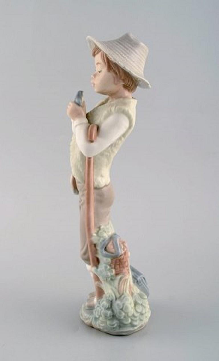 Spanish Lladro, Nao and Zaphir, Spain, Three Porcelain Figurines, Young Boys, 1980s