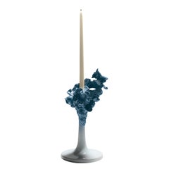 Lladro Naturofantastic Candlestick in Blue by Javier Molina